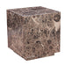 Giza 22" Drum Side Table in Dark Emperador Marble - World Interiors