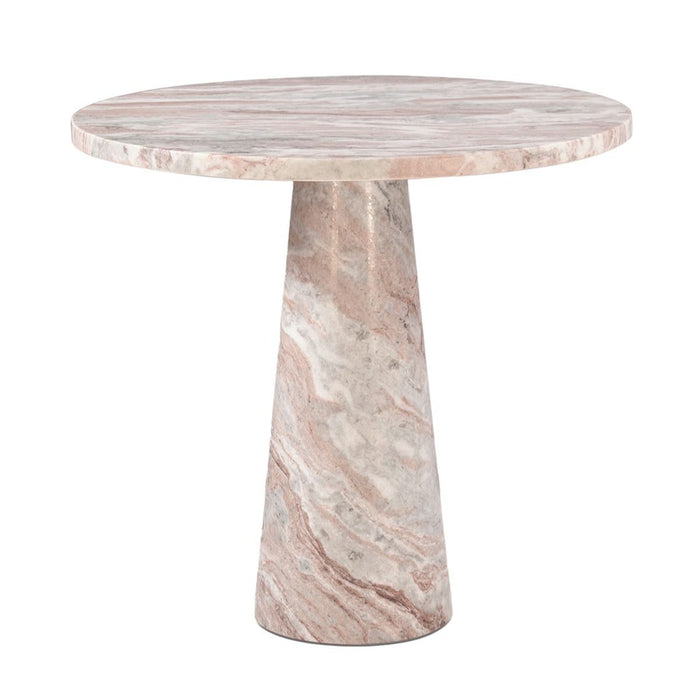 Giza 30" Round Bistro Table in Brown Toronto Marble - World Interiors