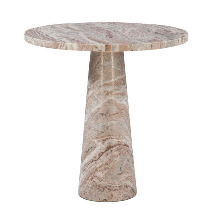 Giza 30" Round Bistro Table in Brown Toronto Marble - World Interiors