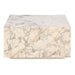 Giza 32" Drum Coffee Table in Alabaster Marble - World Interiors