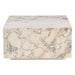 Giza 32" Drum Coffee Table in Alabaster Marble - World Interiors