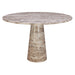 Giza 48" Round Dining Table in Capri Beige Marble - World Interiors
