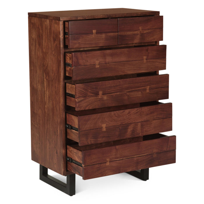 Glenwood 34" Tall Chest in Walnut - World Interiors
