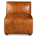 Chiavari Armless Chair in Distressed Cocoa Brown Leather - World Interiors