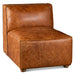 Chiavari Armless Chair in Distressed Cocoa Brown Leather - World Interiors