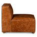 Chiavari Armless Chair in Distressed Cocoa Brown Leather - World Interiors