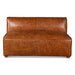 Chiavari Full Back Loveseat in Distressed Cocoa Brown Leather - World Interiors