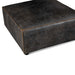 Chiavari Distressed Leather Ottoman - World Interiors