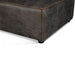 Chiavari Distressed Leather Ottoman - World Interiors