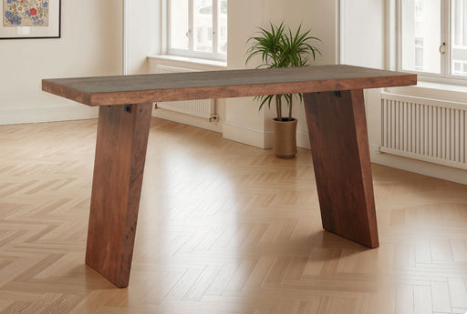 Hampton 68" Acacia Wood Gathering Table in Walnut - World Interiors