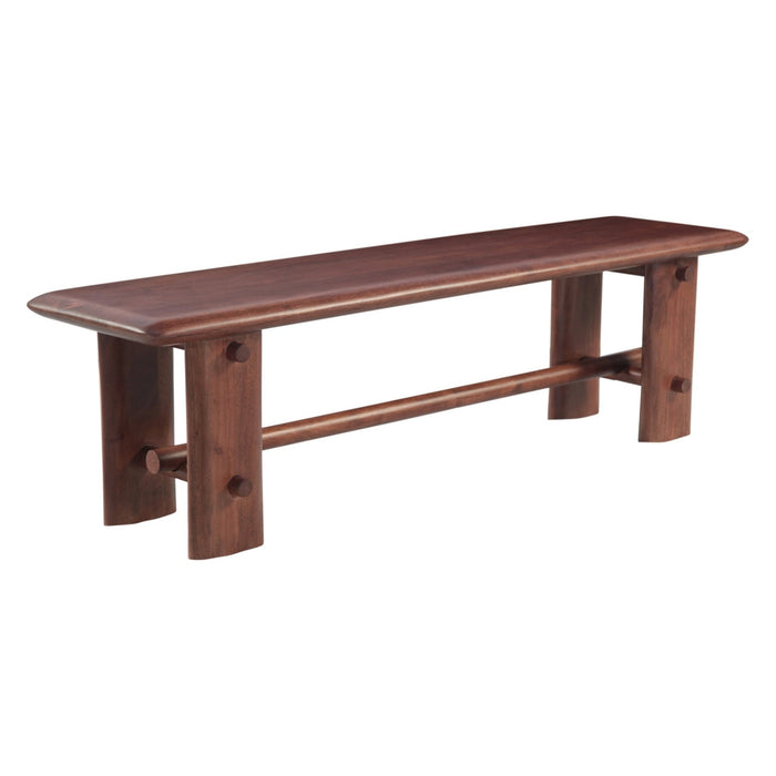 Hampton Loch 64" Bench in Walnut - World Interiors