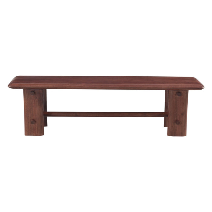 Hampton Loch 64" Bench in Walnut - World Interiors
