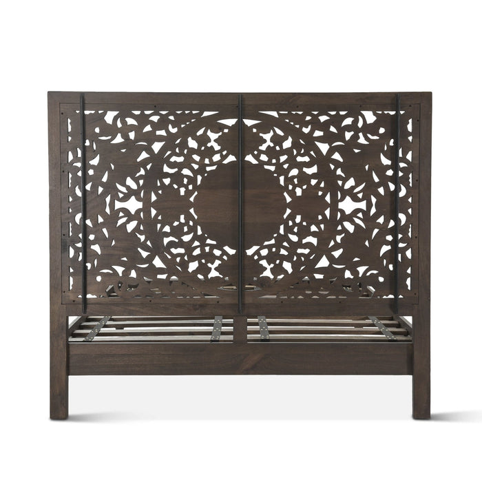 Haveli 4 - Piece Rustic Bedroom Set (King Bed + 2 Nightstands + Dresser) - World Interiors