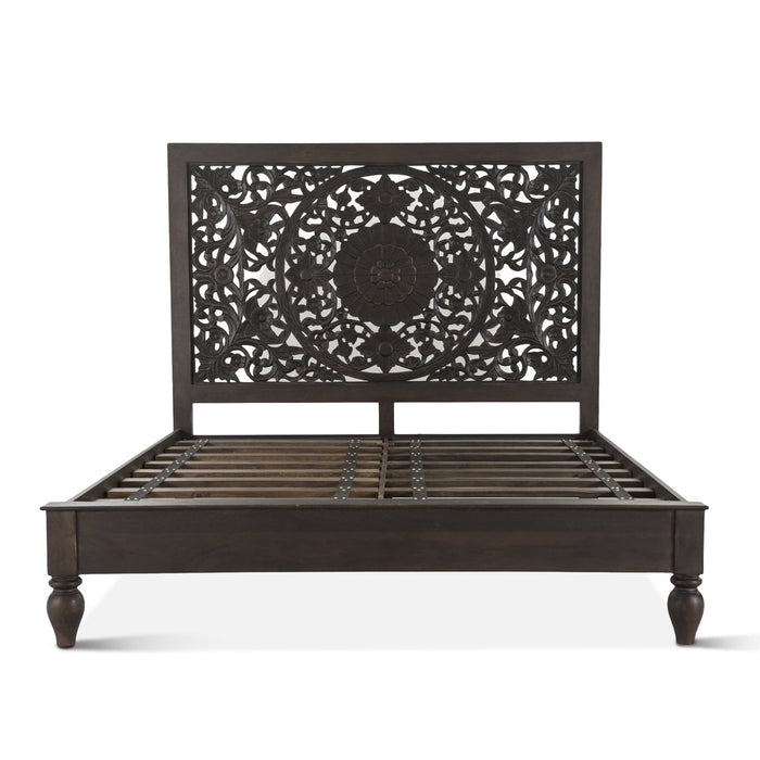Haveli 4 - Piece Rustic Bedroom Set (King Bed + 2 Nightstands + Dresser) - World Interiors