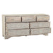 Haveli 71" Plinth Base Dresser in Carved Heirloom White - World Interiors