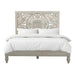 Haveli Queen Bed in Hand Carved Heirloom White - World Interiors
