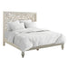 Haveli Queen Bed in Hand Carved Heirloom White - World Interiors