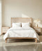 Haveli Mango Wood Geometric Carved Bedroom Collection - World Interiors