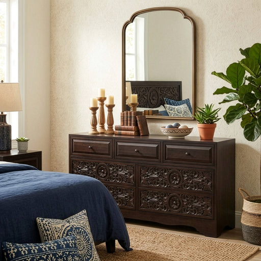 Haveli Traditional Handcarved Dresser - World Interiors