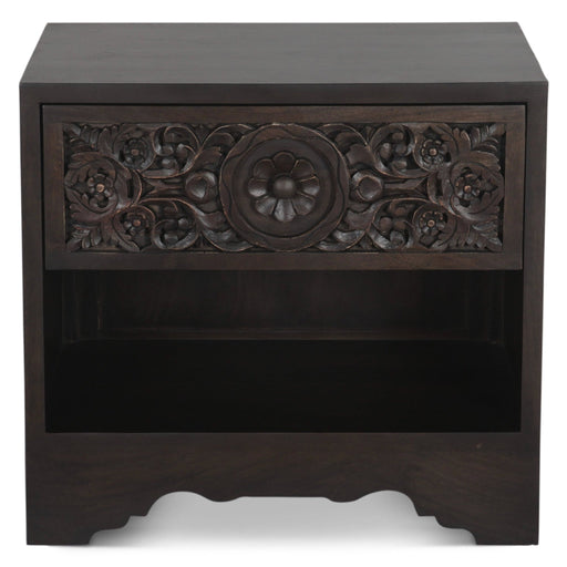 Haveli Traditional Handcarved Nightstand - World Interiors