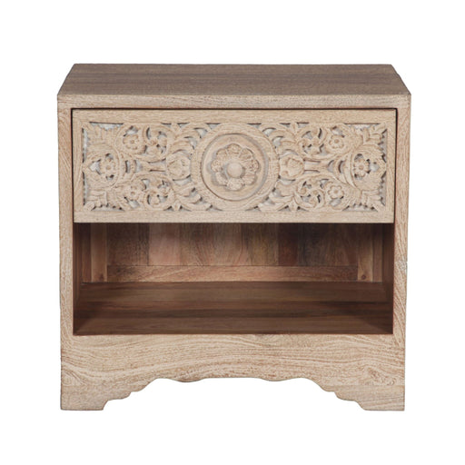Haveli Traditional Handcarved Nightstand - World Interiors