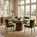 Isabella Green Suede Modern Dining Chair - World Interiors