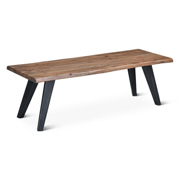 Knoxville 54" Live Edge Acacia Wood Dining Bench - World Interiors