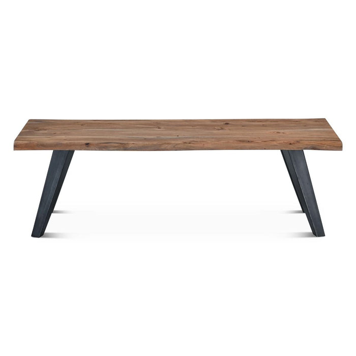 Knoxville 54" Live Edge Acacia Wood Dining Bench - World Interiors