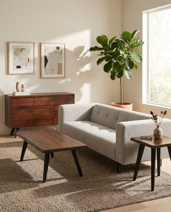 Knoxville Rustic Modern Side Table - World Interiors