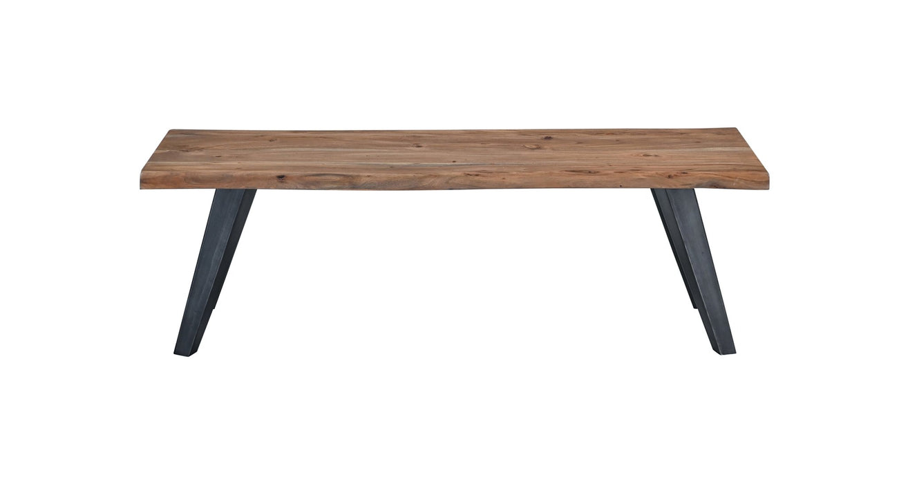 Knoxville x Melbourne 6 - Piece Live Edge Dining Set (68" Table + 4 Chairs + Bench) - World Interiors