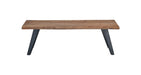 Knoxville x Melbourne 6 - Piece Live Edge Dining Set (68" Table + 4 Chairs + Bench) - World Interiors