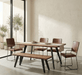 Knoxville x Melbourne 6 - Piece Live Edge Dining Set (68" Table + 4 Chairs + Bench) - World Interiors