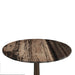 Melbourne 36" Gathering Table with Cappuccino Marble and Antique Gold Hexagon Base - World Interiors