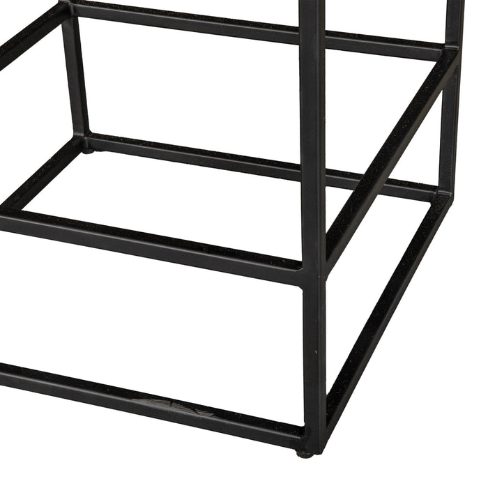 Melbourne Cognac Leather Backless Counter Stool - World Interiors