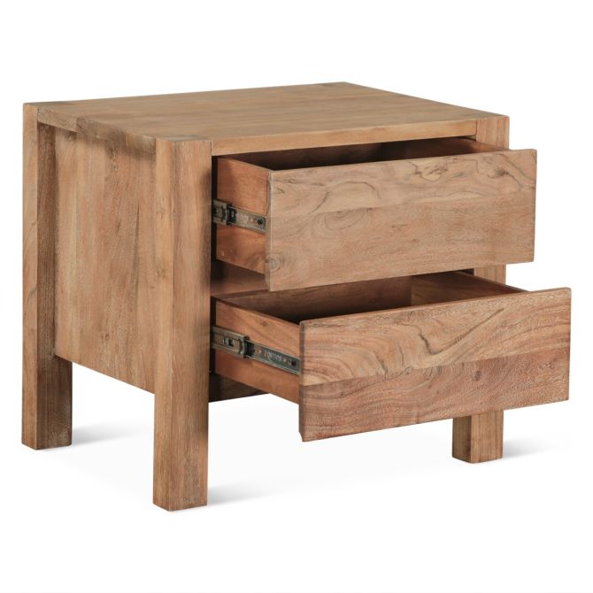 Mesa 4 - Piece Modern Bedroom Set (Queen Bed + 2 Nightstands + Dresser) - World Interiors