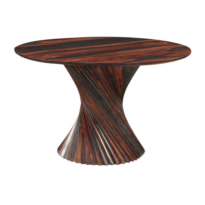 Monterey 48" Round Dining Table with Spiral Base in Capri Sheesham - World Interiors