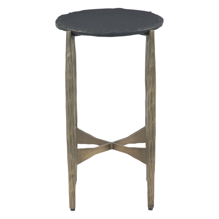 Odessa 16" Black Marble Nesting Side Tables - World Interiors