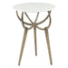 Odessa 16" White Marble Nesting Side Tables - World Interiors
