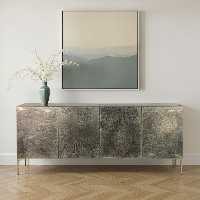 Odessa Modern Four Door Buffet Cabinet in Desert Patina - World Interiors