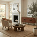 Noto 39" Round Coffee Table in Acorn Brown - World Interiors