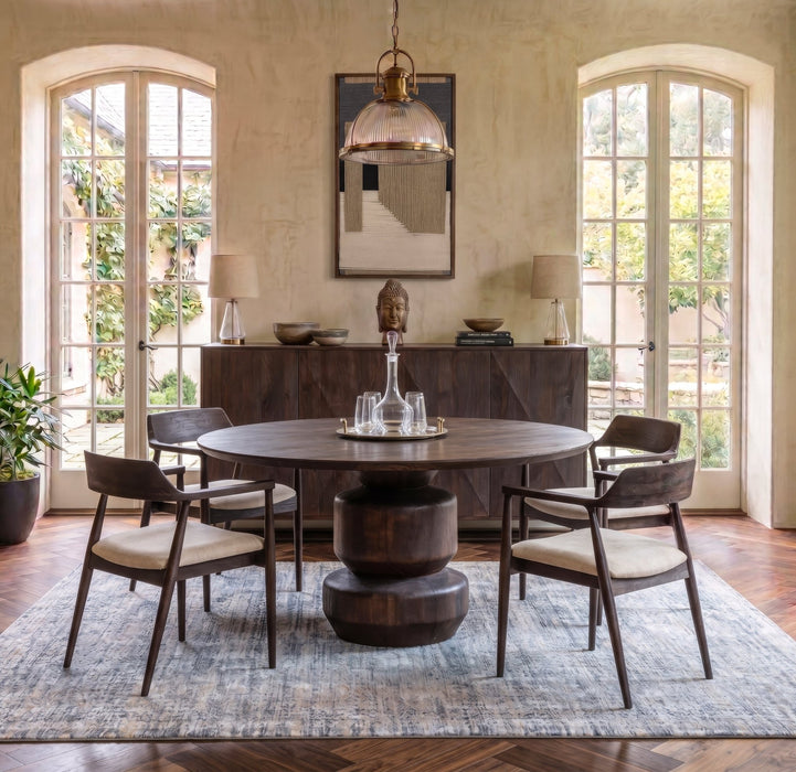 Oxford 60" Round Dining Table in Walnut - World Interiors