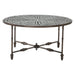 Ozark 40" Coffee Table with Floral Horn Inlay and Iron - World Interiors