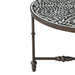 Ozark 40" Coffee Table with Floral Horn Inlay and Iron - World Interiors