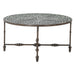 Ozark 40" Coffee Table with Floral Horn Inlay and Iron - World Interiors