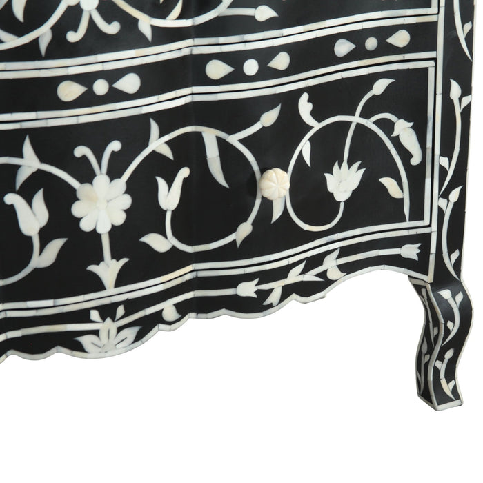 Ozark 42" Two Drawer Chest with Floral Horn Inlay - World Interiors