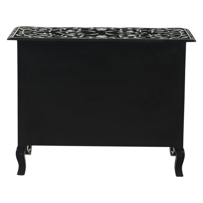 Ozark 42" Two Drawer Chest with Floral Horn Inlay - World Interiors