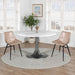 Palm Desert Natural Marble Dining Table with Steel Tulip Base - World Interiors