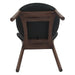 Parker 18" Round Back Dining Chair in Black Leather and Wood - World Interiors