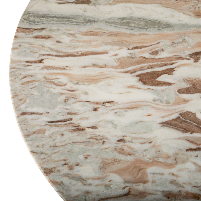 Pasadena Iron and Marble Round Dining Table - World Interiors