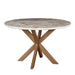 Pasadena Iron and Marble Round Dining Table - World Interiors